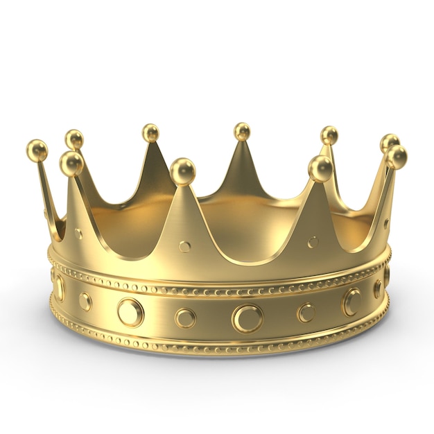 customizable golden king crown ornament for royal decorative designs
