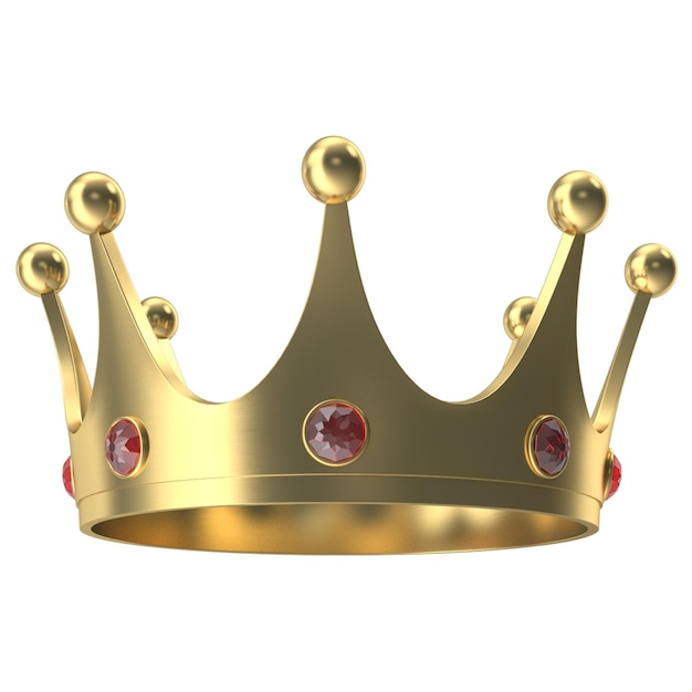 customizable golden king crown ornament for royal decorative designs