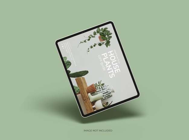 Mockup personalizzabile di un tablet di lusso con design dello schermo modificabile per uiux product showcase 3d render