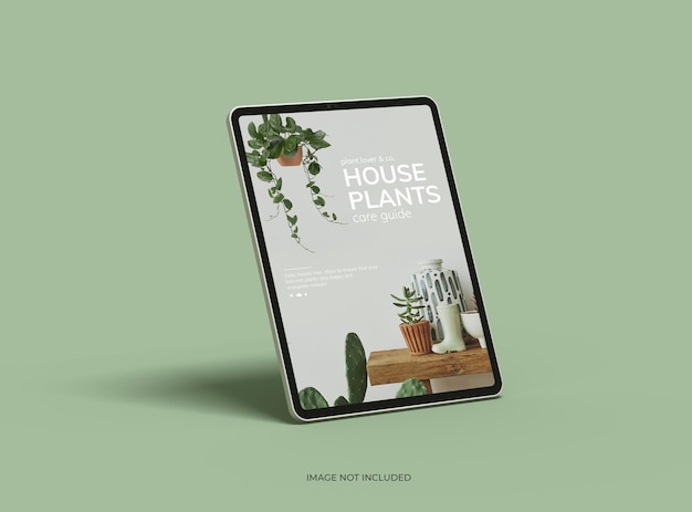 Customizable mockup of a luxury tablet with changeable screen design for UIUX Product Showcase 3D Render