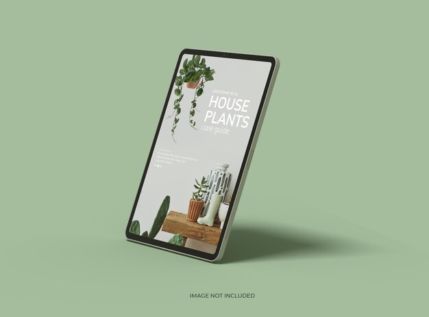 Mockup personalizzabile di un tablet di lusso con design dello schermo modificabile per uiux product showcase 3d render