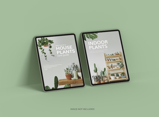 Customizable mockup of a luxury tablet with changeable screen design for UIUX Product Showcase 3D Render