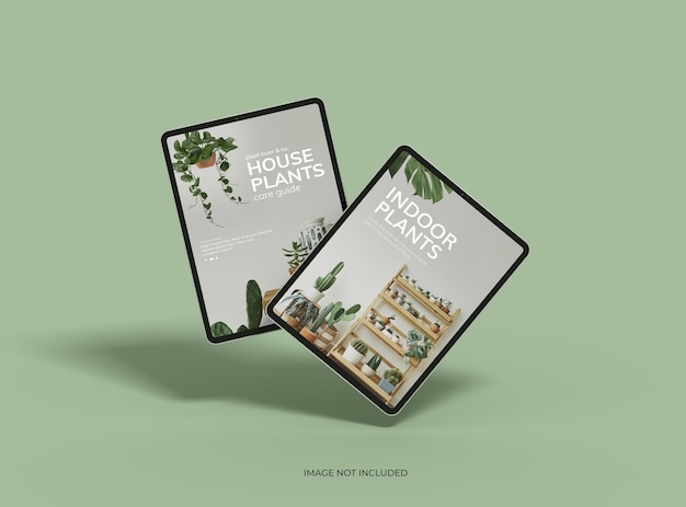 Customizable mockup of a luxury tablet with changeable screen design for UIUX Product Showcase 3D Render