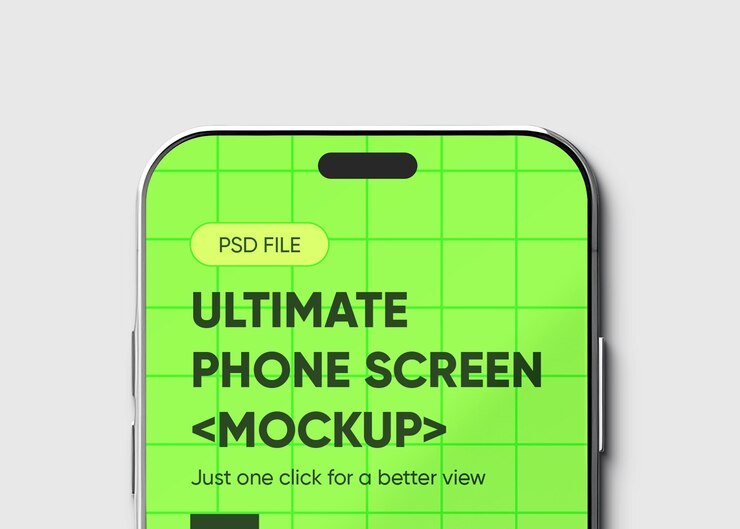 編集可能な背景を持つカスタマイズ可能なスマートフォンモックアップ