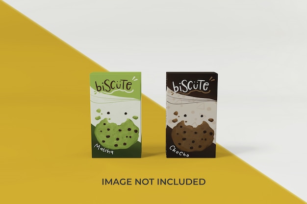 Modello di progettazione mockup di packaging snack personalizzabile