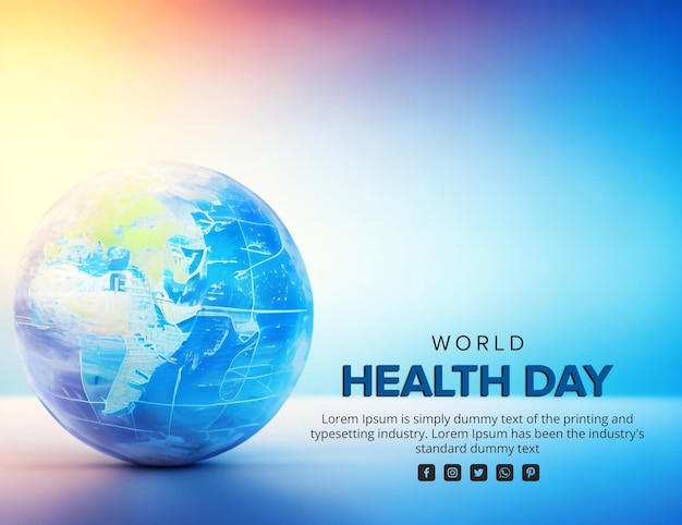 Настраиваемый баннер Всемирного дня здоровья PSD