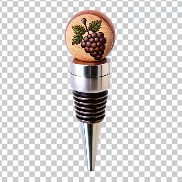 PSD customized wine stopper on transparent background