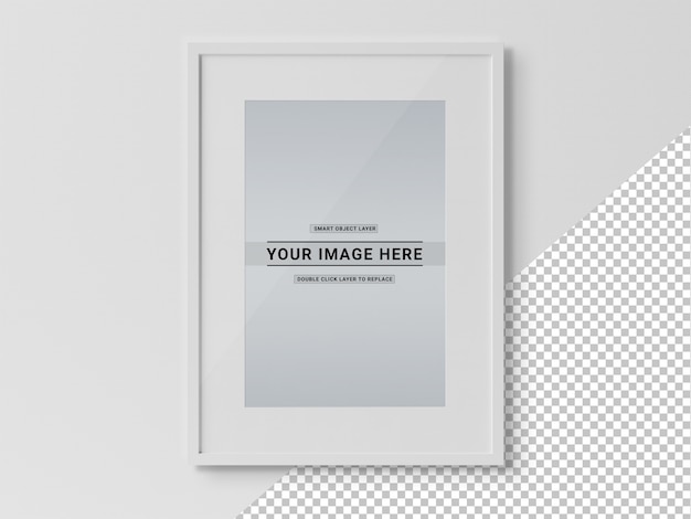 Cut out black rectangular frame Mockup