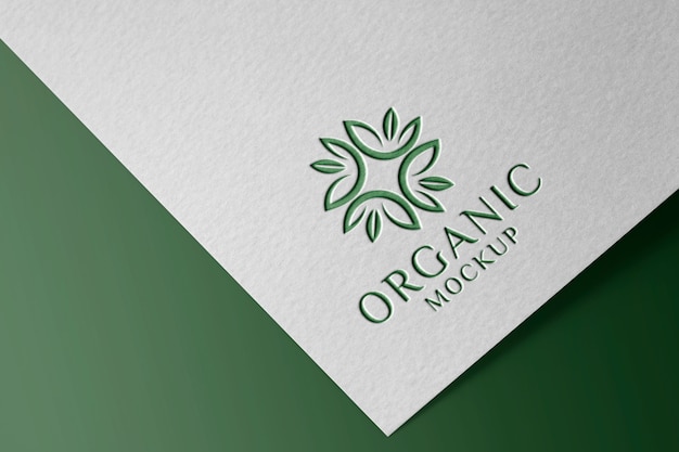 Mock-up logo ritagliato su carta