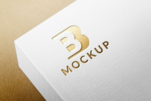 PSD mock-up logo ritagliato su carta