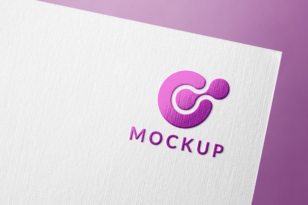 Mock-up logo ritagliato su carta