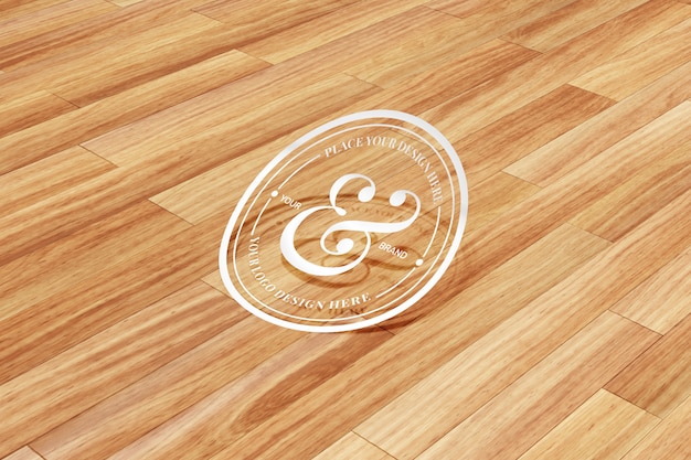 PSD cut out sticker and logo mockup