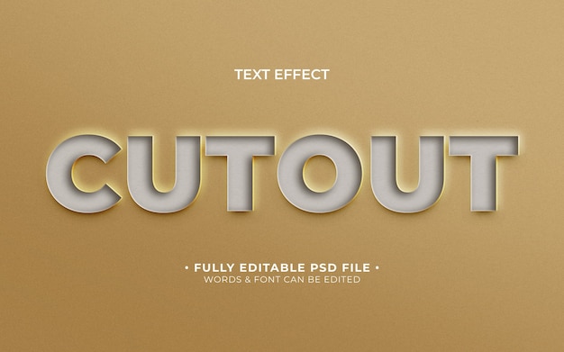 PSD cut out text effect