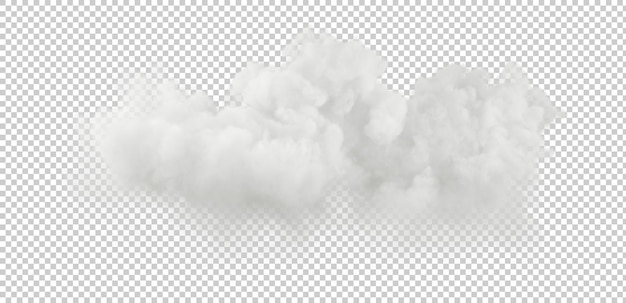 PSD cut out white realistic clouds ozone atmosphere 3d illustration