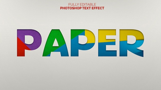 PSD cut paper text effect psd
