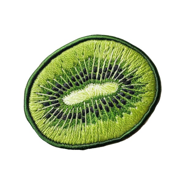 PSD un pezzo tagliato di kiwi con la parola kiwi in fondo