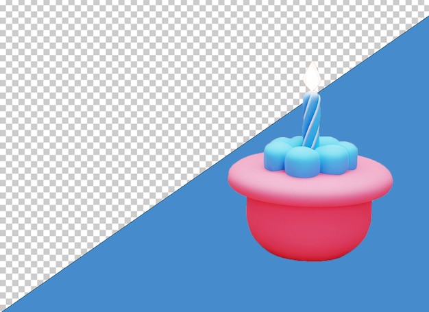 PSD cute 3d candle png