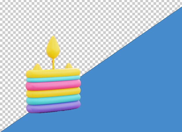 PSD cute 3d candle png