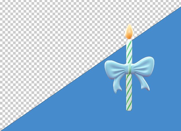 PSD cute 3d candle png