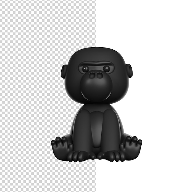 Cute 3D Character Mountain Gorilla Toy