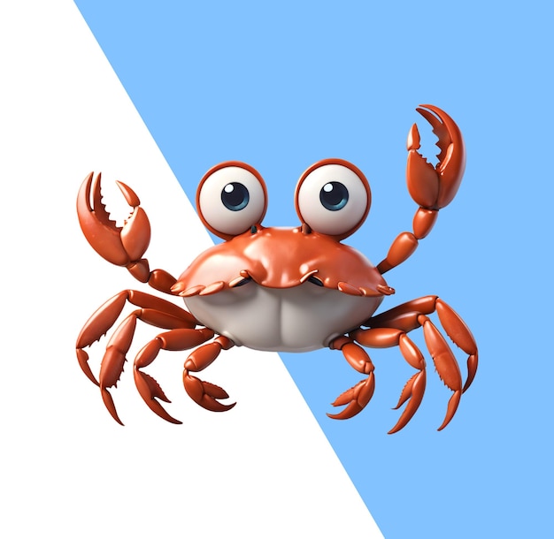 PSD cute 3d crab