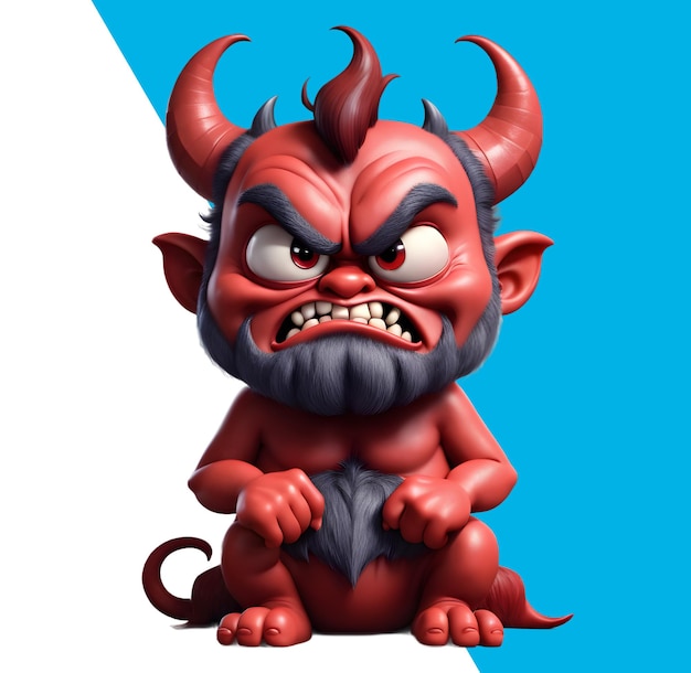 PSD cute 3d devil demon