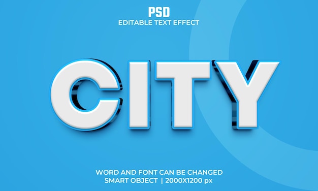 Cute 3d editable text effect premium psd with background