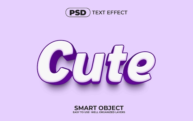 Cute 3d editable text effect style with background