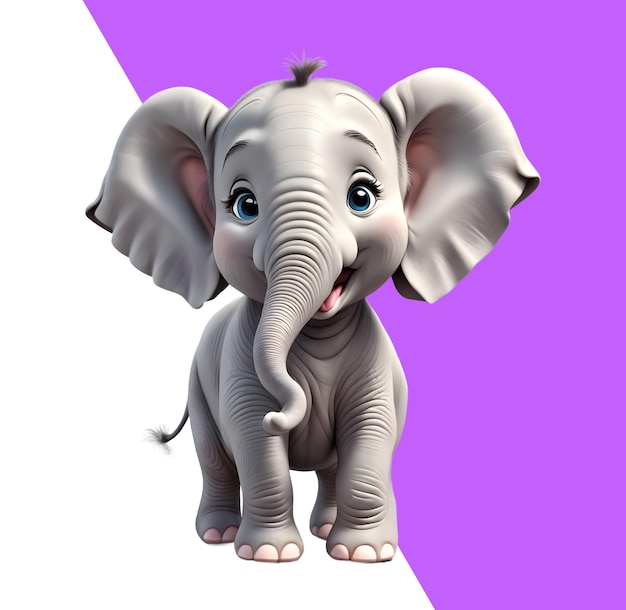 PSD simpatico elefante 3d