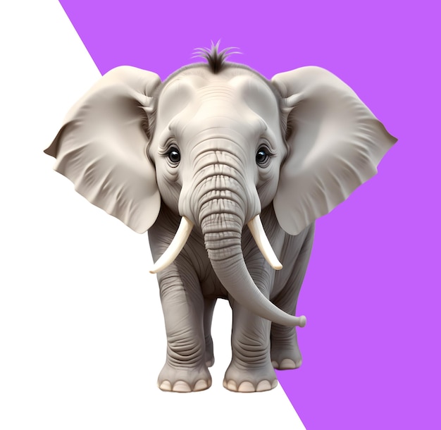 PSD simpatico elefante 3d