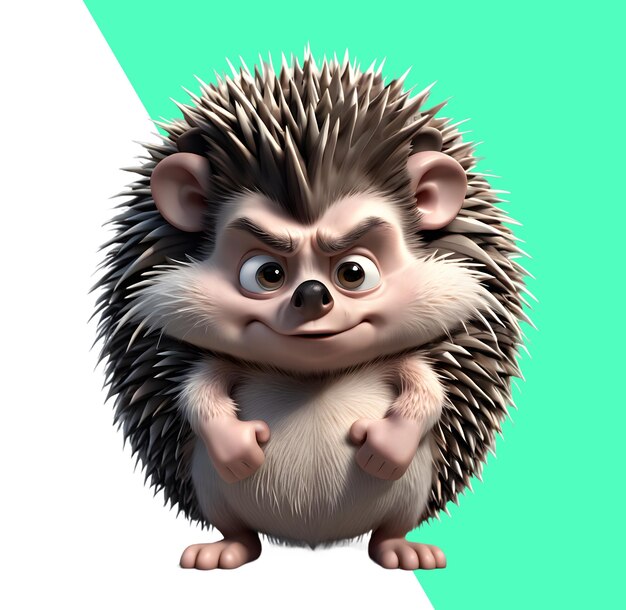 Cute 3d hedgehog