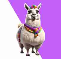 PSD cute 3d llama