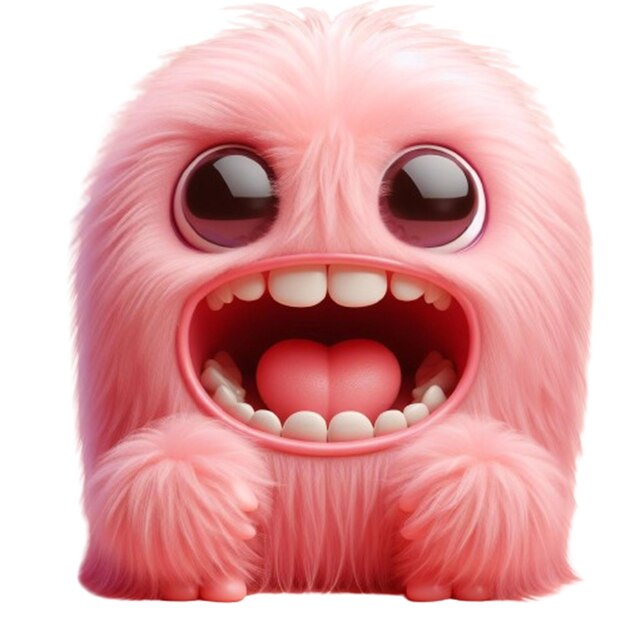 PSD cute 3d monster