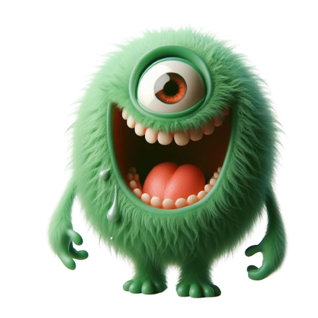 PSD cute 3d monster