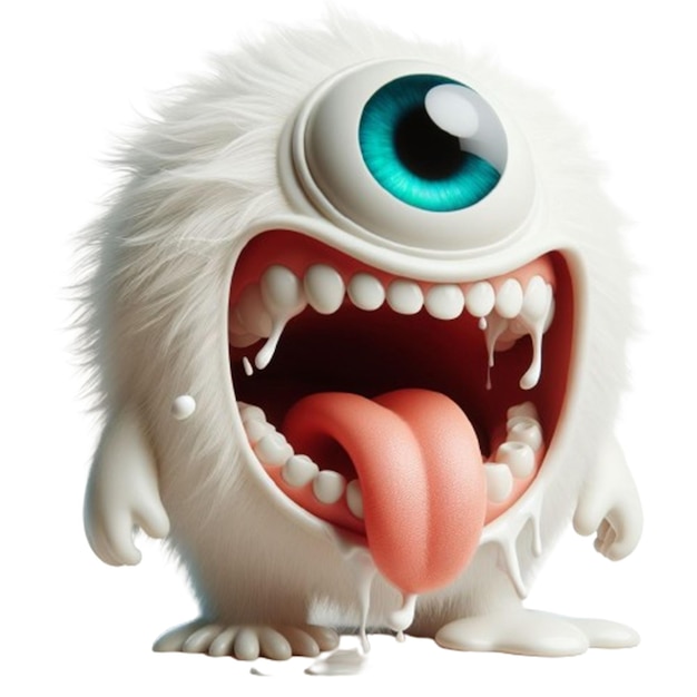 PSD cute 3d monster