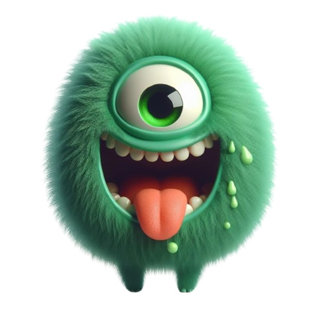 PSD cute 3d monster