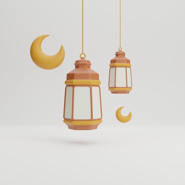 PSD cute 3d for ramadan kareem