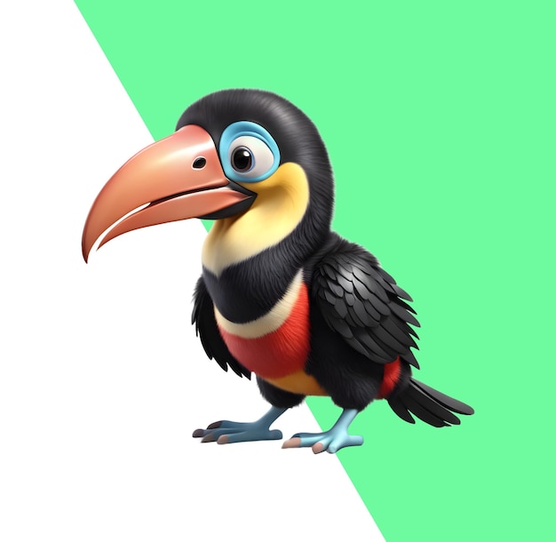 PSD cute 3d toucan