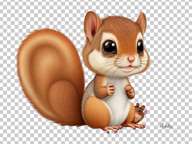 PSD a cute adorable baby squirrel