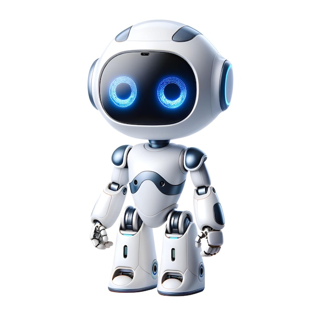 PSD cute ai robot isolated