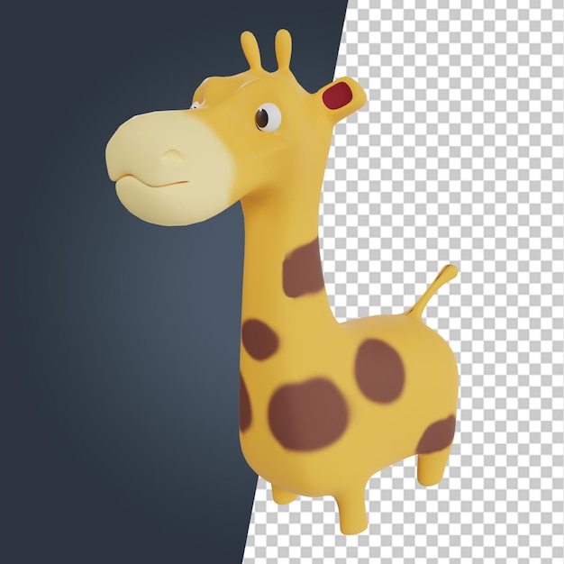 PSD simpatici animali con rendering 3d di alta qualità clipart