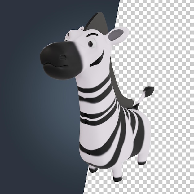 PSD simpatici animali con rendering 3d di alta qualità clipart