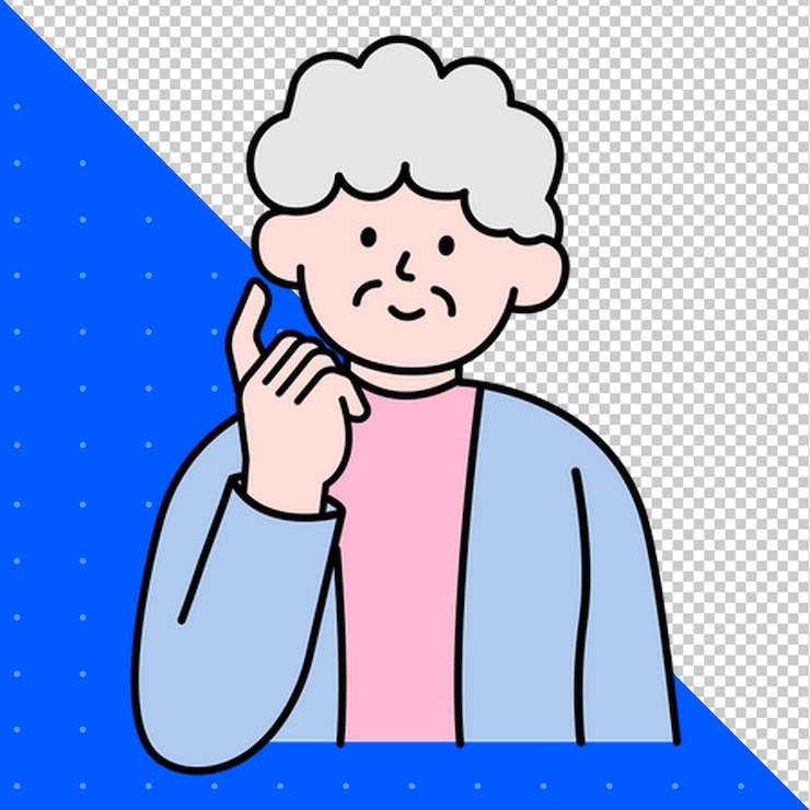 PSD 프로필 일러스트레이션 png 투명 배경에 대한 귀여운 아바타