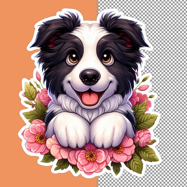 Cute baby dog vector for kids png