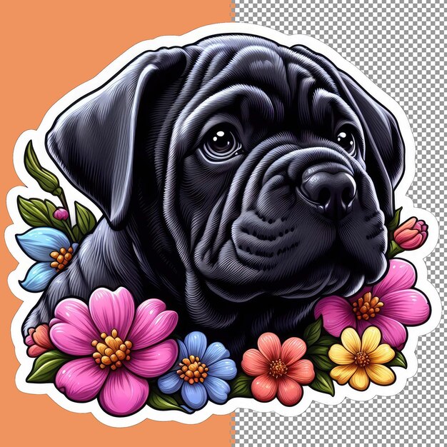 PSD cute baby dog vector per bambini png