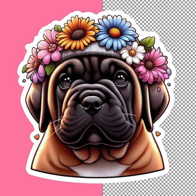 PSD cute baby dog vector for kids png