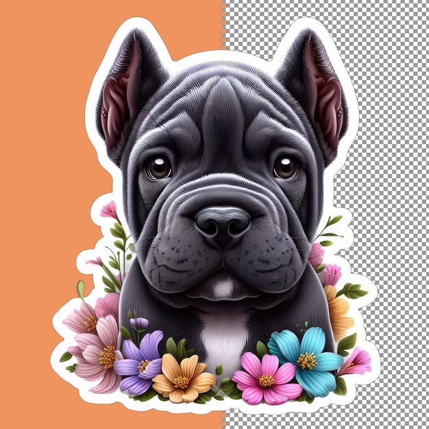 Cute baby dog vector for kids png