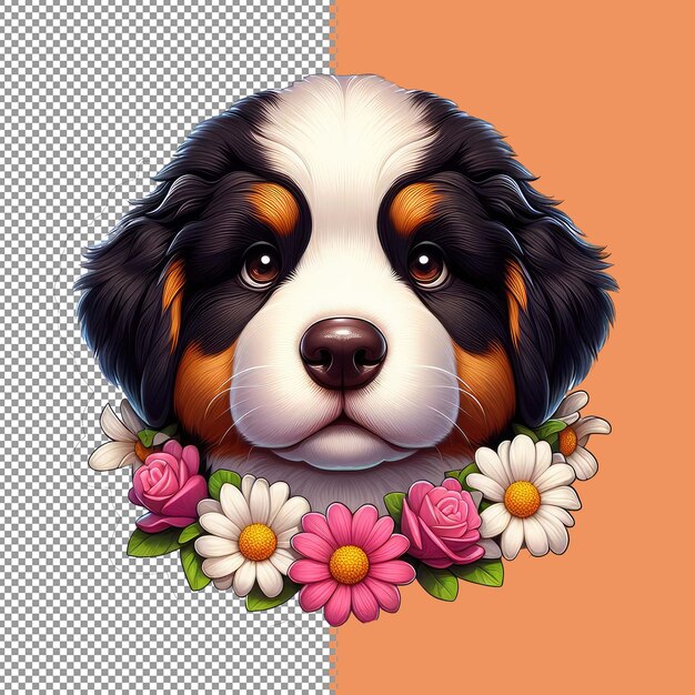 PSD cute baby dog vector per bambini png