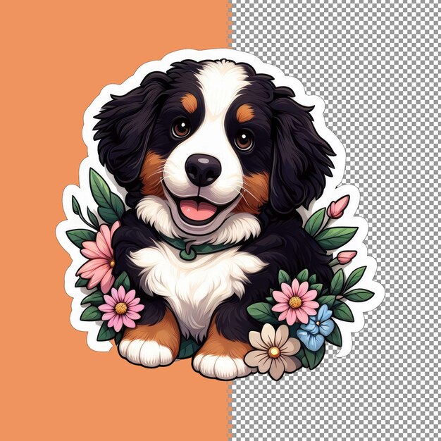 PSD cute baby dog vector per bambini png