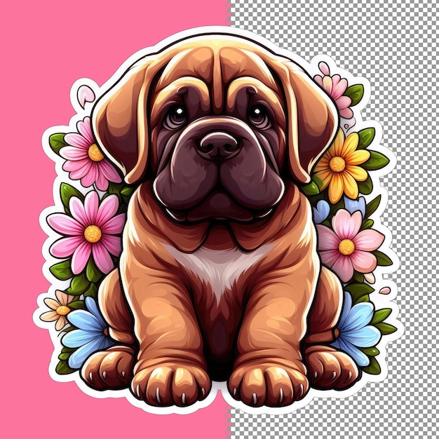 PSD cute baby dog vector for kids png